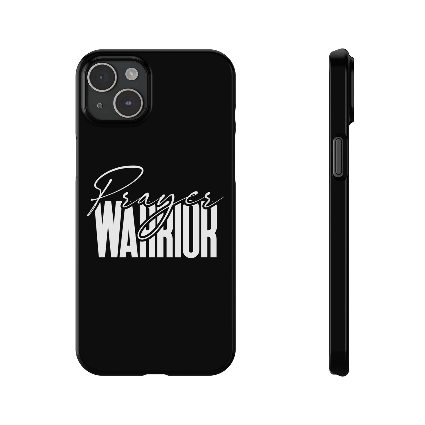 “Prayer Warrior Slim Phone Case – Sleek, Durable, and Inspirational Protection for iPhone Models 12-16”