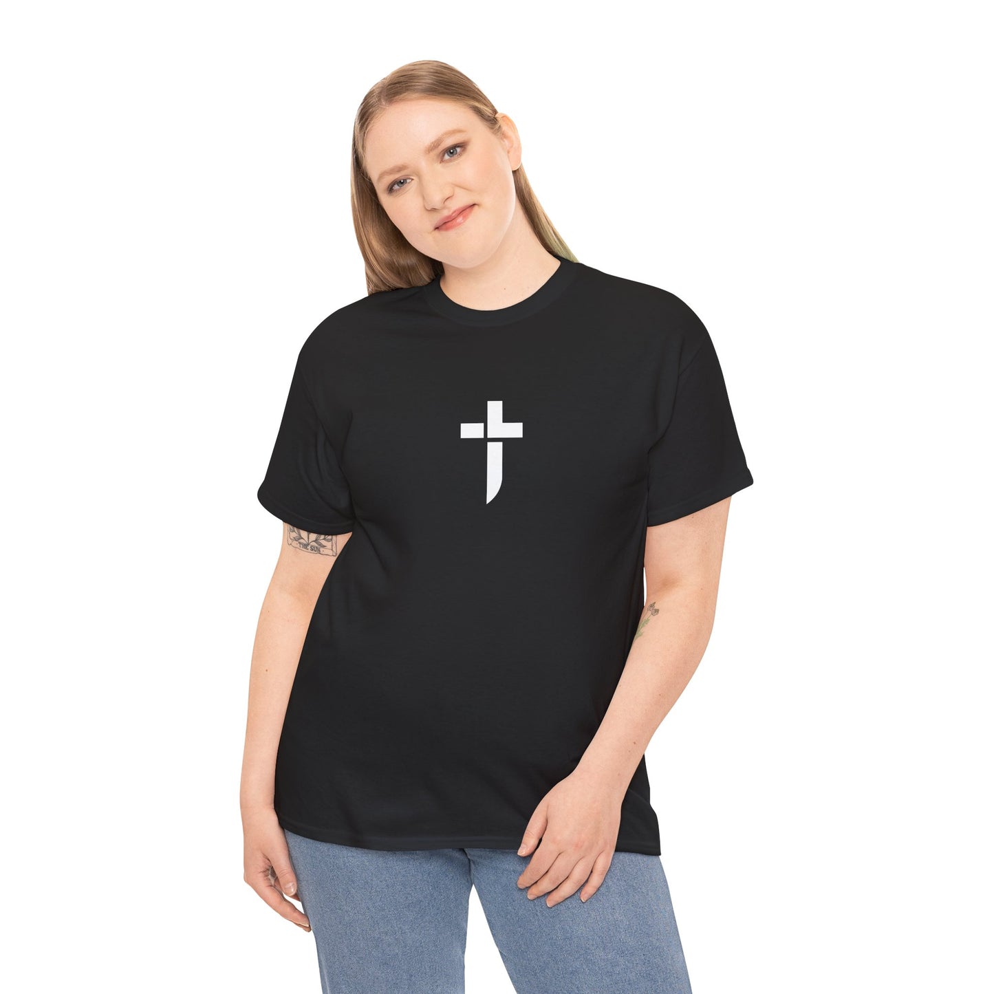 “Prayer Warrior Cross Unisex Heavy Cotton Tee”