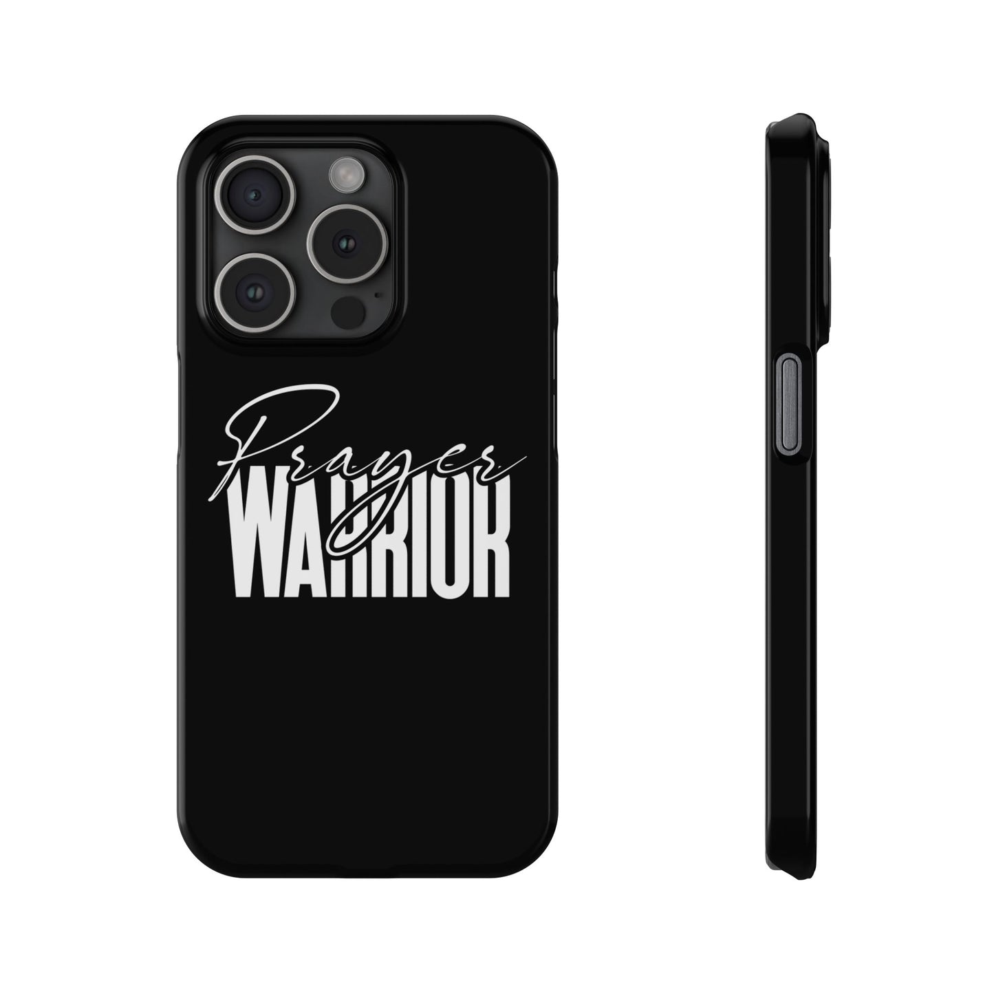 “Prayer Warrior Slim Phone Case – Sleek, Durable, and Inspirational Protection for iPhone Models 12-16”