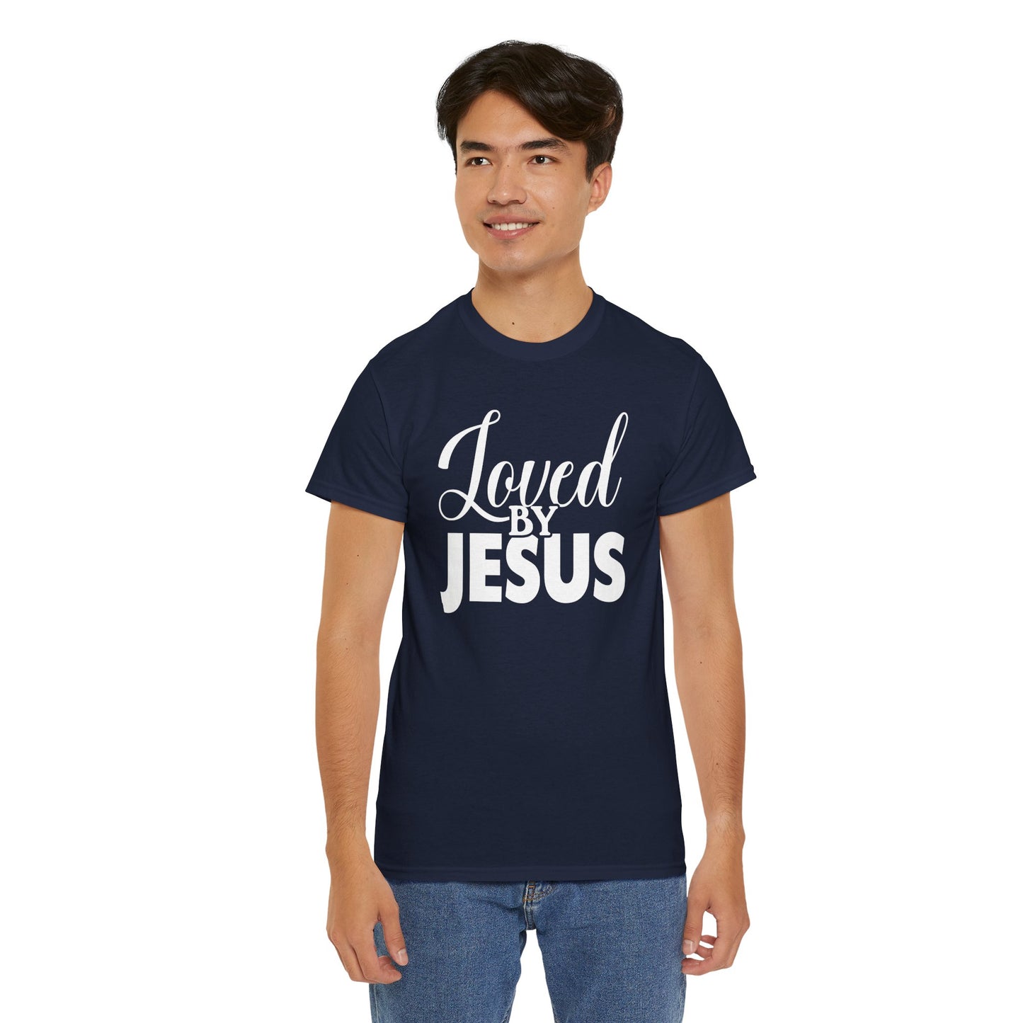 “Loved by Jesus - Unisex Heavy Cotton Tee | Faith-Based Inspirational T-Shirt for Everyday Wear”