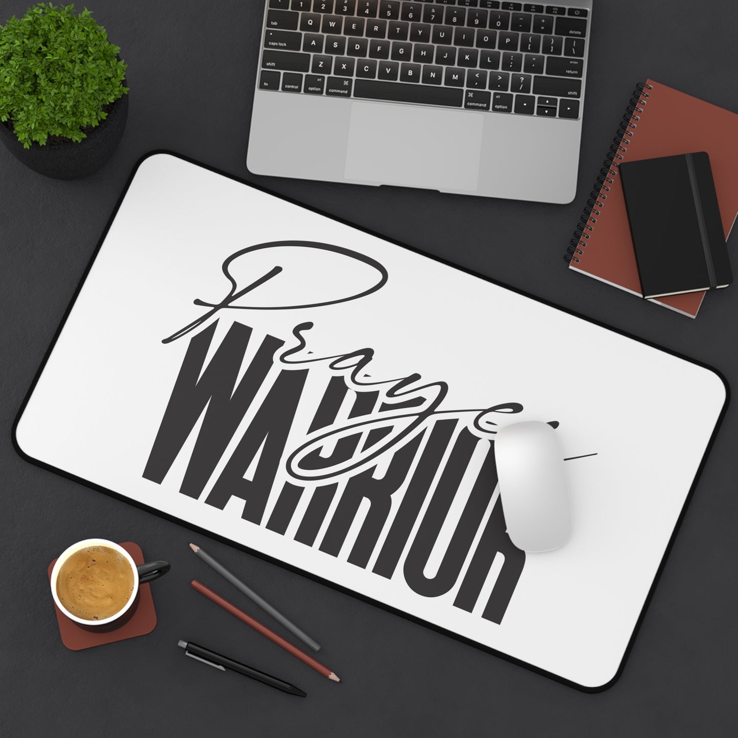 "Prayer Warrior Desk Mat - Durable, Non-Slip, and Stylish Workspace Accessory for Home or Office Use"