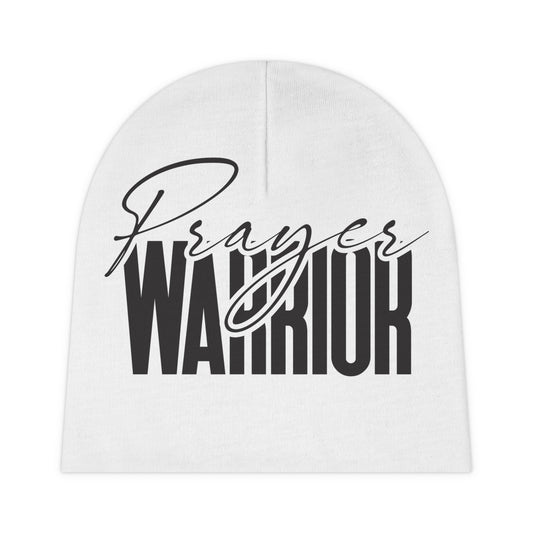 “Prayer Warrior Baby Beanie - Soft and Inspiring All-Over Print”